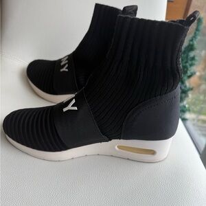 DKNY Black and White Women's Sock Sneakers